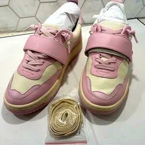 Dolce Vita Alvah Leather Sneakers Size 8.5 Lilac (Pink/Cream) NEW Touch & Tie